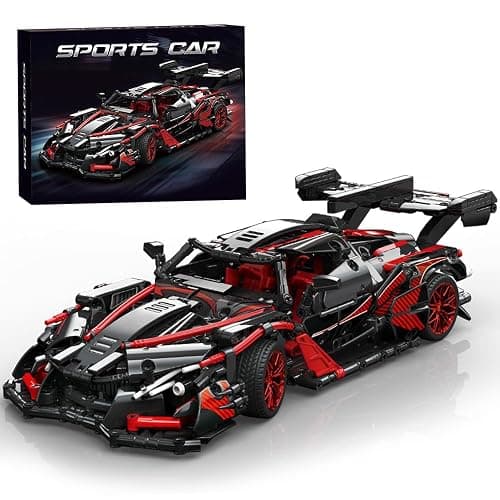 APAWR Adults Challenging Racing Car Building Blocks Kit,1:14 1391 Pieces Car Model Building Set DIY Toys for Boys Age 12 13 14 15 16 - Image 1