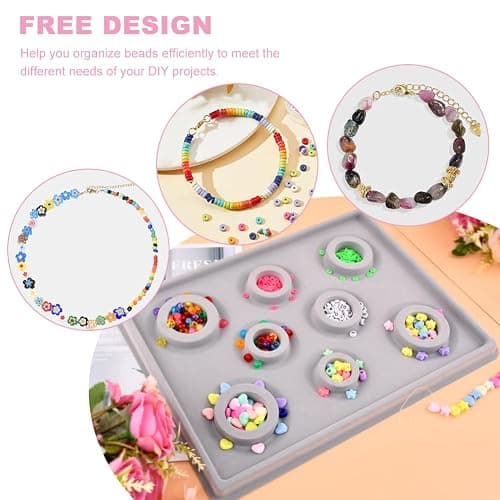 Bracelet Bead Board with 2 Rolls Jewelry Bead Threads and Beading Needle for Jewelry Bracelet Making Supplies(Color:as Shown) thumbnail 8