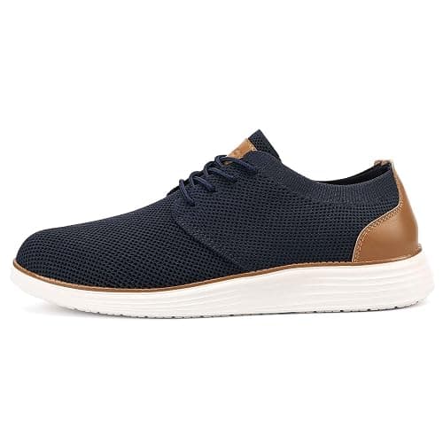 VILOCY Men's Fashion Dress Sneakers Casual Walking Shoes Business Oxfords Comfortable Breathable Lightweight Tennis thumbnail 3