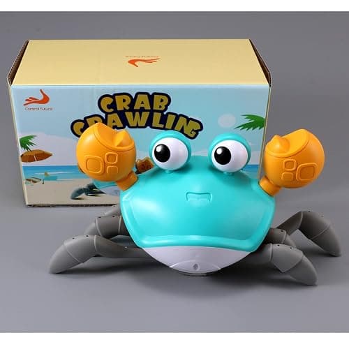 control future Crawling Crab Baby Toy - Infant Tummy Time Toys 3 4 5 6 7 8 9 10 11 12 Babies Boy 3-6 6-12 Learning Crawl 9-12 12-18 Walking Toddler 36 Months Old Music Development 1st Birthday Gifts thumbnail 8