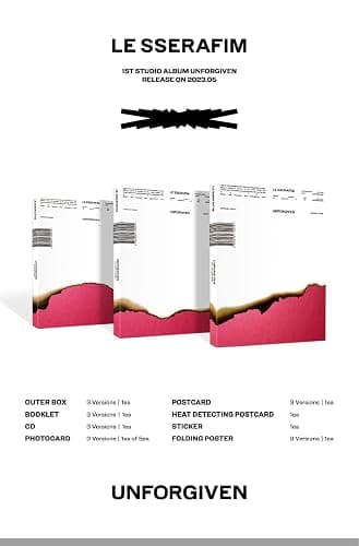 LE SSERAFIM - Unforgiven 1st Studio Album+Store Gift (Bloody Rose ver.) thumbnail 2