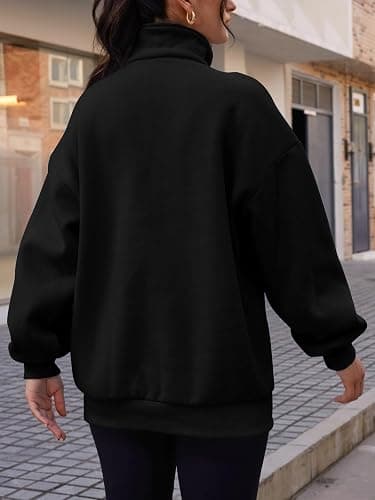 Trendy Queen Womens Zip Up Hoodies Oversized Sweatshirts Preppy Clothes Fall Teen Girls Outfits Fashion Crewneck Pullover thumbnail 4