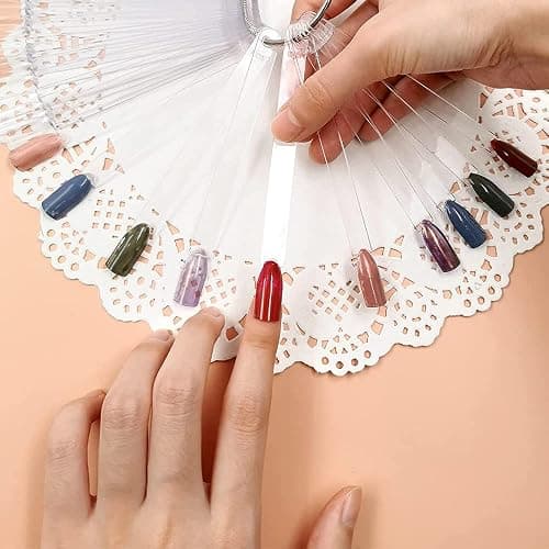 BQAN Nail Swatch Sticks 200 Pcs Clear with Ring & Number Stickers | Nail Polish Color Display | Sample Presentation | Collection Management | Nail Art Practice | Home & Salon Use thumbnail 8