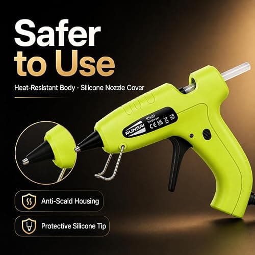 RUNSAI® Hot Glue Gun for Crafting, Mini Hot Melt Glue Gun Kit 30W | Rapid Heating, Anti Drip, 30pcs 7mm Sticks for Arts/ Floristry/School Crafts/ DIY/Home Repair, Professional for Adults Kids thumbnail 7