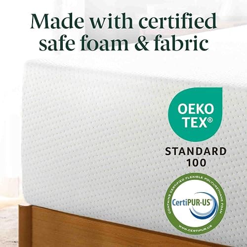 Zinus 14 Inch Queen Green Tea Memory Foam Mattress, Fiberglass Free, Medium Firm Feel, Zoned Pressure Relief, Certified Safe Foams & Fabric, Mattress in A Box thumbnail 5