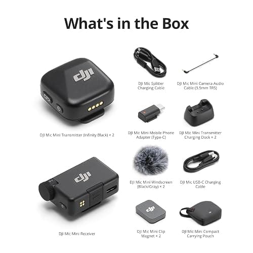 DJI Mic Mini (2 TX + 1 RX), Detail-Rich Audio, Wireless Lavalier Microphone for Camera/Android, 2-Person Vlog, Team Production thumbnail 6