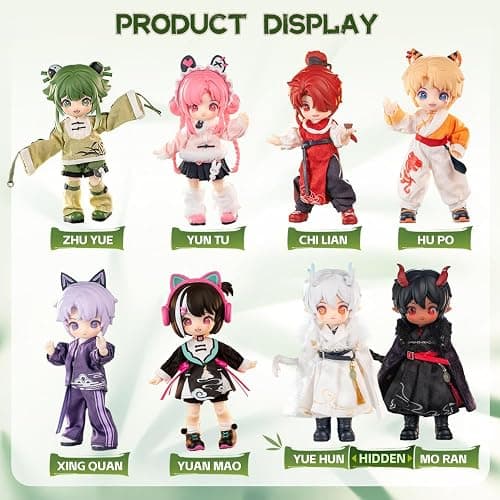 XiDonDon Study Tour Series Blind Box, 1/12 BJD Doll OB11 Size Action Figures, Movable Dolls with Doll Clothes Surprise Gift Toys (Single Box) thumbnail 4