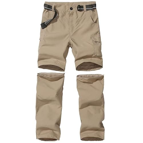 JOMLUN Boy’s Scout Pants Convertible Hiking Quick Dry Zip Off Pants Outdoor Climbing Casual Trouser Kids Youth Cargo Pants - Image 1