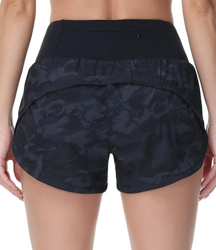 THE GYM PEOPLE Womens High Waisted Running Shorts Quick Dry Athletic Workout Shorts with Mesh Liner Zipper Pockets thumbnail 4