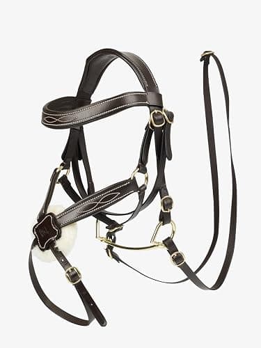 LeMieux Hobby Horse Grackle Bridle Brown - Padded Leather and Soft Lambswool - Educational Toy - Stuitable for Ages 8+ thumbnail 3