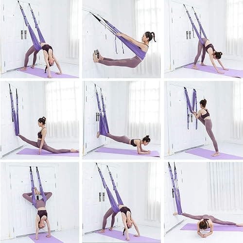 Leg Stretcher Strap, Stretching Equipment with Door Anchor Flexibility Trainer Backbend Assist for Dance Aerial Yoga Ballet Leg Stretching Exercise thumbnail 6