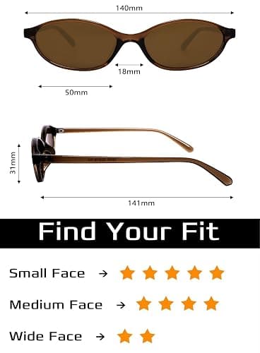 GUVIVI Retro Oval Sunglasses for Women 90s Cat Eye Shades UV protection | 2026 Chic Sunnies Y2K Lightweight Trendy Narrow Sun Glasses Vacation Travel Beach Outfits Must Haves thumbnail 3