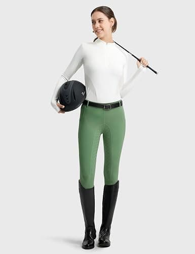 FitsT4 Sports Women's Full Seat Riding Tights Active Silicon Grip Horse Riding Tights Equestrian Breeches thumbnail 2