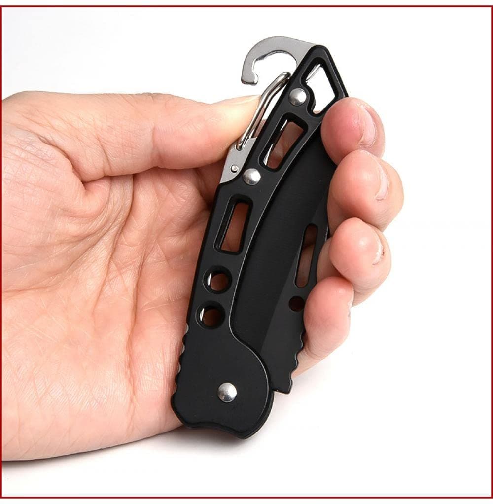 EDC Pocket Knife for Men, 2.44in Sharp Blade with Stainless Steel Handle, Ultralight 51g Small Folding Keychain Knife with Belt Clip for Outdoor Camping Survival Military Tactical Knife thumbnail 8