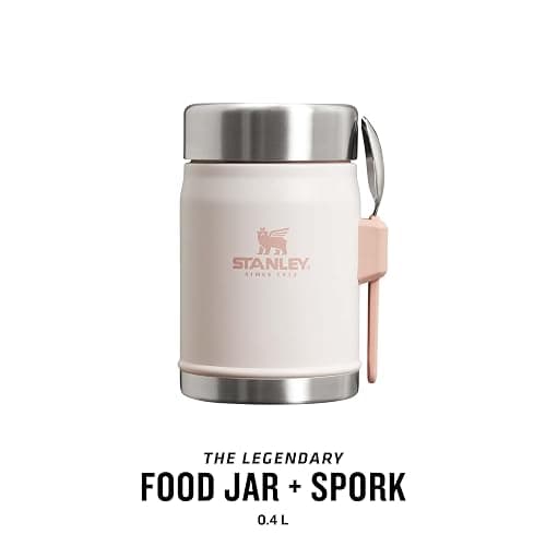STANLEY Classic Legendary Thermobehälter Für Essen Mit Göffel 400 ml - Hält 7 Stunden Heiß Oder Kalt - Edelstahl Warmhaltebehälter - BPA-Frei - Spülmaschinenfest - Rose Quartz thumbnail 4