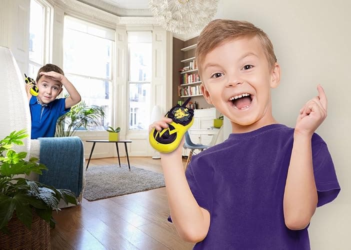 eKids Pokemon Walkie Talkies Pikachu Toys FRS Walkie Talkies for Kids Long Range Static Free Easy to Use For Indoor and Outdoor Games thumbnail 2