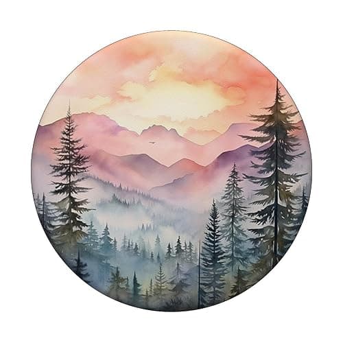 Mountains Wilderness Forest Hiking Pine Tree Nature PopSockets Adhesive PopGrip thumbnail 3