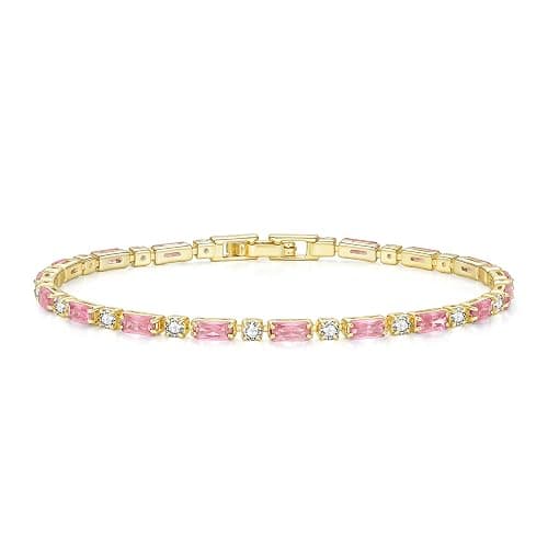 CiNily Adjustable Tennis Bracelets for Women Teen Cubic Zirconia Bracelet | 14K White Gold Plated, Rose Gold, Gold Plated, Hypoallergenic, Slider Bracelet Jewelry Gift - Image 1
