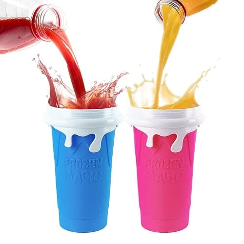 Slushy Maker Cup 16.9 oz Slushy Squeeze Cup for Homemade Milkshake, Magic Slushy Maker Squeeze Cup, DIY Smoothie Maker for Kids (1 in Blue) thumbnail 7