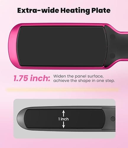 Terviiix Flat Iron Hair Straightener, 1-3/4 Inch Wide Plate, Ceramic & Tourmaline for Smooth, Salon-Grade One-Swipe Results | Gently Straightens Thick, Curly, Black & Natural Hair, Professional Heat thumbnail 4