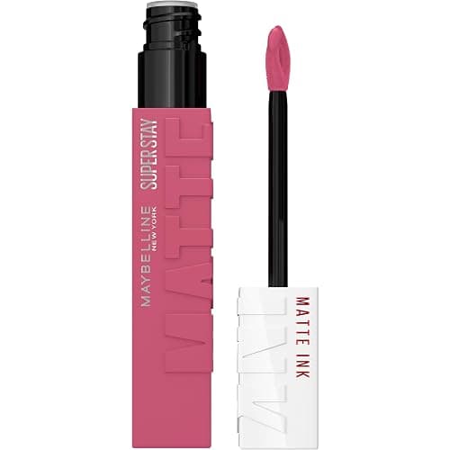 Maybelline New York Liquid Lipstick, Long Lasting Pink Lip Color, Transfer-Proof, Up To 16 Hours Wear, Super Stay Matte Ink, 5 ml, Shade: Lover - Image 1