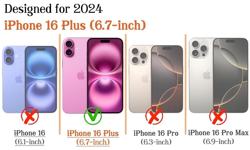 flewfun Magnetic for iPhone 16 Plus Case Cute Stripes Phone Case, Shockproof Slim TPU and Hard PC Protective Phone Cover Compatible with MagSafe Designed for Women Girls, Blue and White thumbnail 5