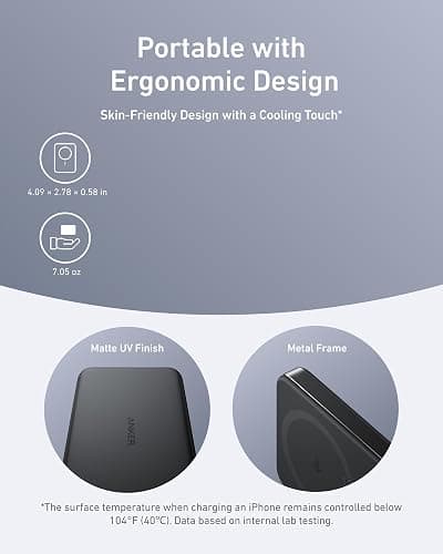 Anker MagGo Power Bank, Ultra-Slim 10,000mAh Magnetic Battery Pack, Qi2 Certified 15W Ultra-Fast MagSafe Compatible Portable Charger, Ergonomic Design, for iPhone17/16/15/14 Series Only（Not for Pixel） thumbnail 4