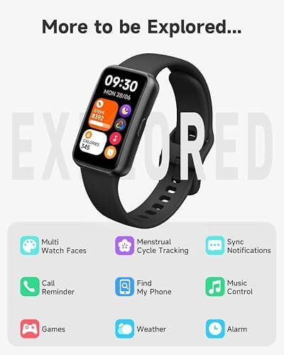 TOOBUR Fitness Tracker Watch, NO APP NO Phone Required, 3ATM Waterproof, Heart Rate/Body Energy/Sleep Monitor, 100 Sports Modes, Step Counter Pedometer Watch, Activity Tracker for Men Women, Black thumbnail 7