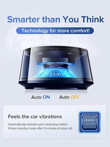 Ceeniu Smart Car Air Fresheners, Premium Scenic Fragrance Car Diffuser, Auto On/Off, Adjustable Intensity, Sandalwood Cologne & Cherry Blossom Lasts for 4 months, 2025 New CF8 Automotive Freshener thumbnail 4