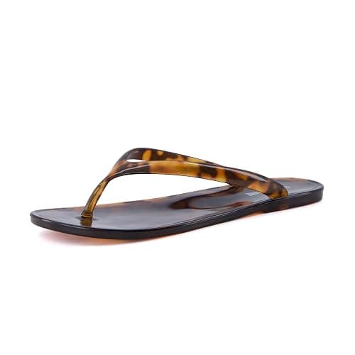 CUSHIONAIRE Splash Jelly Flip Flops for Women With Flexible Sole, Glossy Jelly Finish Summer Sandals for Women thumbnail 9