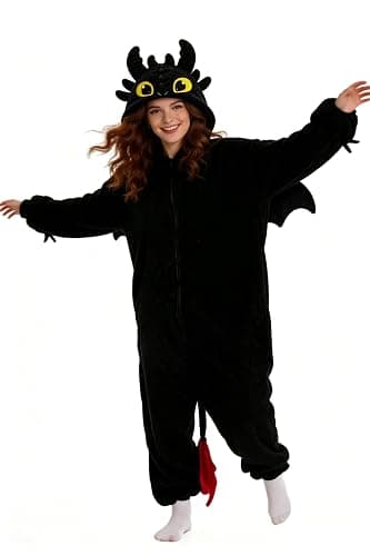 Cozy Dragon Onesie Pajamas, Unisex Adult Animal Party Cosplay Costume - Image 1