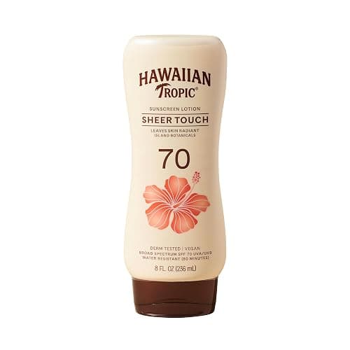 Hawaiian Tropic Sheer Touch Lotion Sunscreen SPF 70, 8 Fl Oz | Broad Spectrum, Oxybenzone Free, Sunblock Lotion, Hawaiian Tropic Sunscreen SPF 70, 8 Fl Oz - Image 1