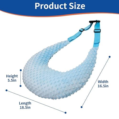 Wheelchair Pillow with Anti - Tilt and Anti - Sideways Support，Adjustable Buckles,Removable Washable Cover, for Elderly & Disabled Adults thumbnail 2