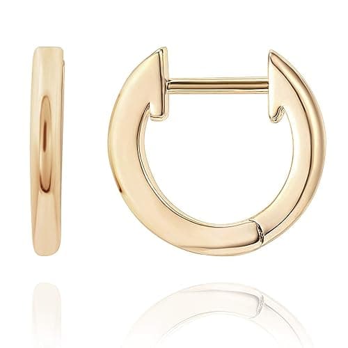PAVOI 14K Gold Plated Ear Cuff | Gold Huggie Earrings for Women | Dainty Cuff Earrings & Small Hoops | Trendy Fashion Jewelry - Image 1