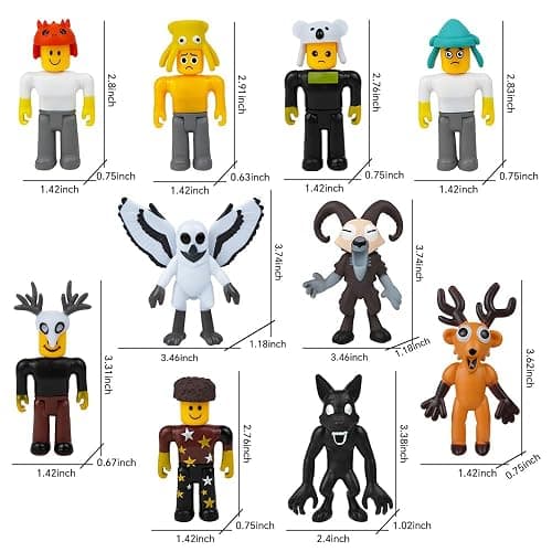QIOJIRMU 99 Nights in The Forest Action Figure Toys, 3.8"& 2.8" Collectible Game Character Set, Gift for Fans, Kids, Collectors, Home Decor (10 Pack) thumbnail 3