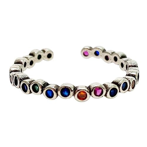 CH.yishi Handmade 925 Sterling Silver Ring Adjustable Stacking Ring Vintage Statement Ring Personalized Jewelry for Women & Men - Image 1