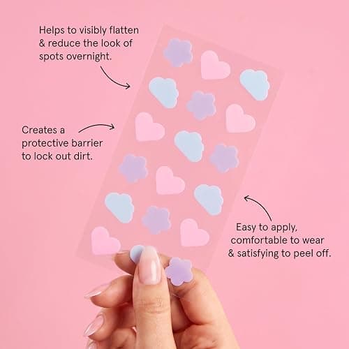 grace & stella Award Winning Pore Strip - Pimple Patches for Face | Hydrocolloid Acne Patches - Absorbs Zits, Reduces Redness - Cute Patches Dermatologist-Tested, Vegan (Multishape, 36 Count) thumbnail 3