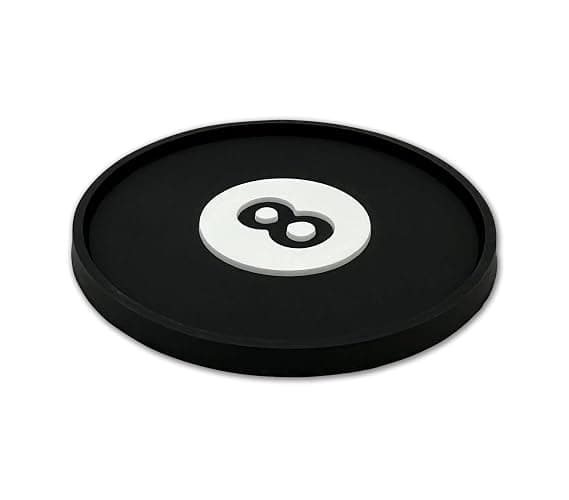 NJECT Magic 8 Black Billard Ball Automotive 3D Textured Silicone Coasters (2.6" Diameter) | Universal Fit for All Cars, Trucks, SUVs & More | Non-Slip Durable | Set of 2 thumbnail 6