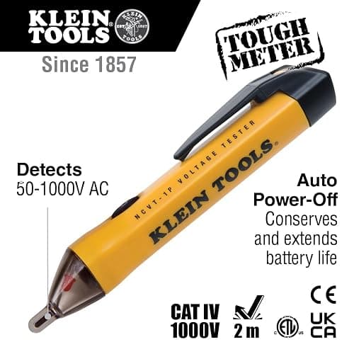Klein Tools 80064 AC Circuit Breaker Kit with GFCI Digital Circuit Breaker Finder, Non-Contact Voltage Tester Pen and Zipper Bag, 3-Piece thumbnail 2