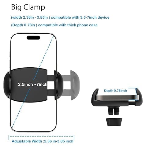 TONDA Phone Holder for Bed Desk, Gooseneck Phone Holder Stand with 33 inch Adjustable Flexible Long Arm Clip Clamp Bracket Mount for iPhone 15 Pro Max XR X 8 7 6 or Other 4-7" Devices thumbnail 5