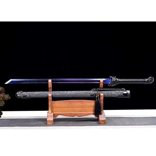 LQSMX sword 107cm Zweihändiges Schwert/scharf/Katana Schwert scharf Samuraischwert Handgeschmiedeter Manganstahl thumbnail 2