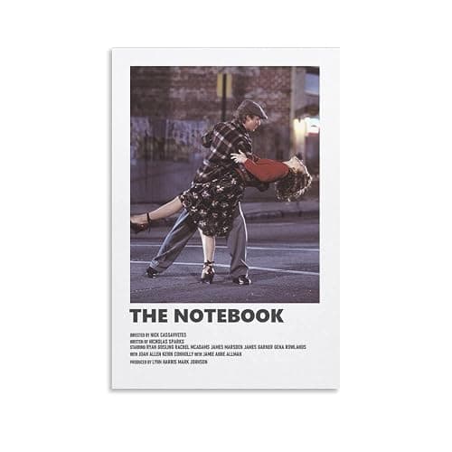 Vintage Movie Poster, The Notebook Movie Poster, Ryan Gosling and Rachel McAdams Movie Stills Art Po Wall Art Paintings Canvas Wall Decor Home Decor Living Room Decor Aesthetic 16x24inch(40x60cm) Un - 24L" x 16W" - White - Image 1