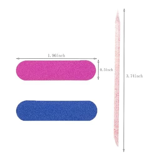 100 PCS Nail Sticks, 100 PCS Mini Nail Files Double Sided Nail Buffer, Nail Care Sticks, Cuticle Manicure and Pedicure Stick for Fingernail, Cleaning Cuticle Stick - Pink thumbnail 2