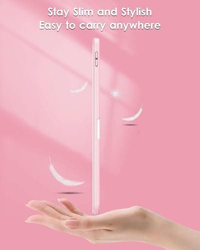 DTTO for iPad (A16) 11th Generation Case 11 Inch 2025, iPad 10th Generation Case 10.9 Inch 2022, Slim Tri-fold Stand Soft TPU Back Protective Cover with Pencil Holder - Auto Sleep/Wake, Pink thumbnail 7