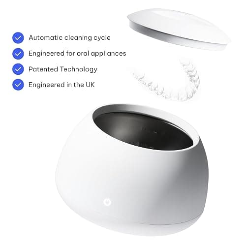 Zima Dental Pod | Ultrasonic Retainer Cleaner Machine | Aligner, Nightguard, Mouth Guard, Denture Cleaner (Arctic White) thumbnail 6