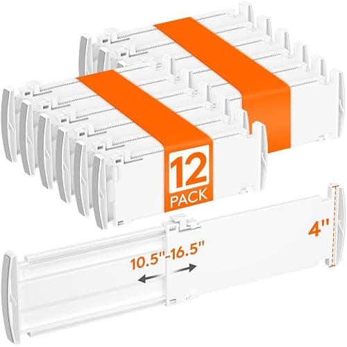 Lifewit 12 Pack 4" High Drawer Dividers, Adjustable Drawer Organizer Clothes - Image 1