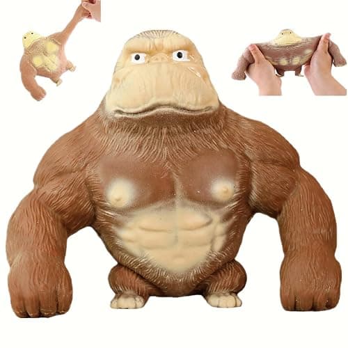 Squeeze Toy, Squishy Monkey Toy,Stretchy Glue-Sand Filled Rubber Gorilla,Elastic Stretchable, Autism,Decompression Toy for Adults and Children Animal for,Gift for Christmas, (Extra Large Edition) thumbnail 8