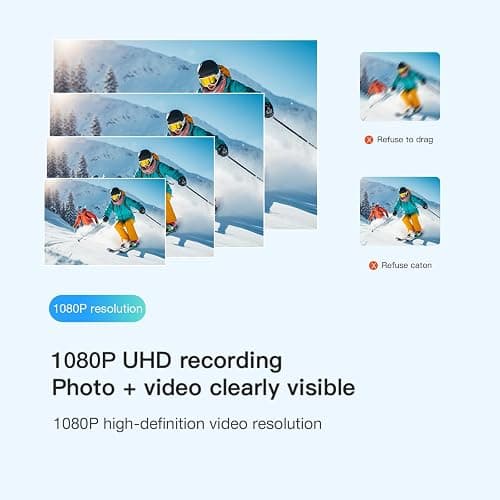 FOUKWAKC H7 64GB 1080P Thumb Action Camera, Mini Body Cameras, Wearable Pocket Vlogging Camera with Magnetic Lanyard, Small Portable Body Cam Helmet Cam for Work, Cycling, Travel, Pet Walking thumbnail 3