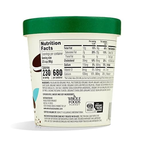 365 by Whole Foods Market, Organic Cookies & Cream Ice Cream, 1 pint thumbnail 2