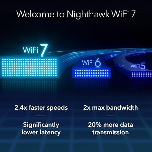 NETGEAR Nighthawk Dual-Band WiFi 7 Router (RS90) – Router Only, BE3600 Wireless Speed (up to 3.6 Gbps) - Covers up to 2,000 sq. ft., 50 Devices – 2.5 Gig Internet Port - Free Expert Help thumbnail 8